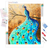 Proud and Graceful Peacock | Diamond Painting Kit - Full Drill - Square or Round Diamonds with AB Drills Option
