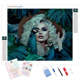 Peacock Woman Portrait | Diamond Painting Kit - Full Drill - Square or Round Diamonds with AB Drills Option