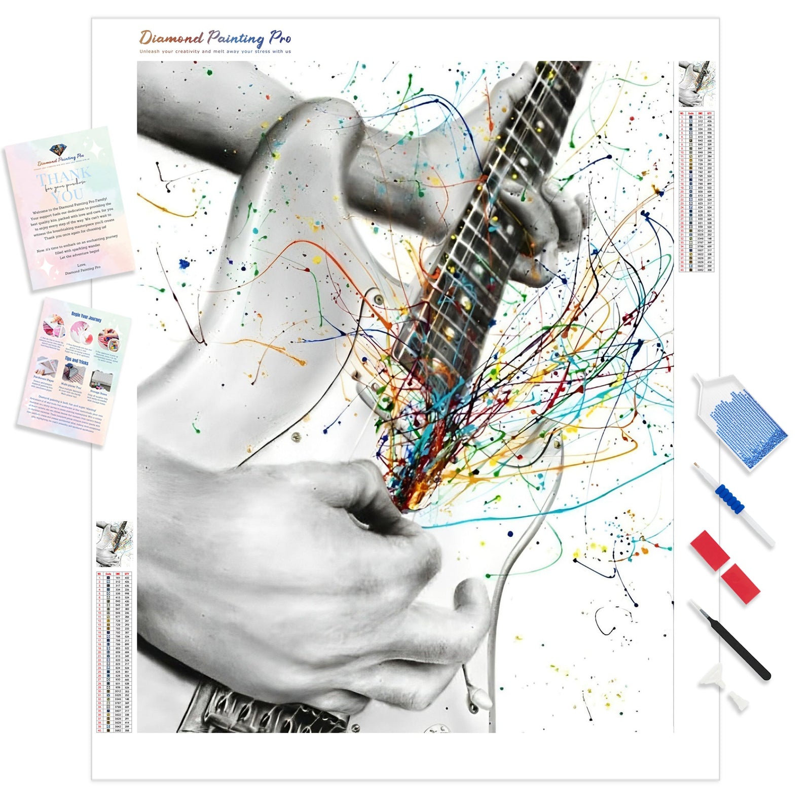 The Guitar Solo | Diamond Painting Kit - Full Drill - Square or Round Diamonds with AB Drills Option