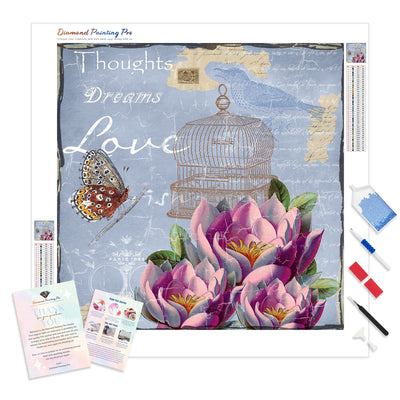 71 Thoughts Dreams Love | Diamond Painting Kit - Full Drill - Square or Round Diamonds with AB Drills Option