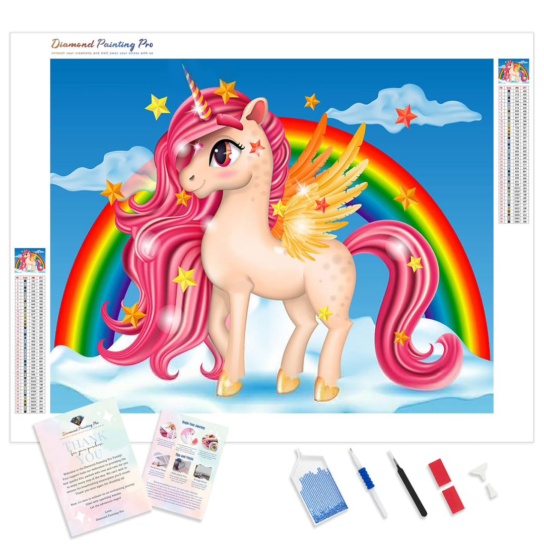 Happy Rainbow Unicorn | Diamond Painting