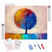 Rainbow Radiance Tree | Diamond Painting