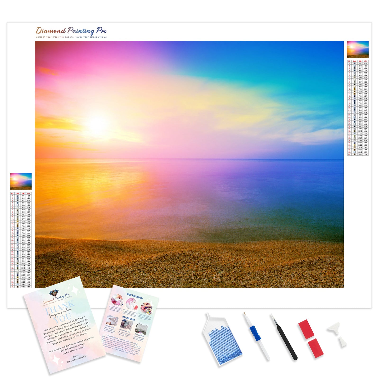 Silent Beach | Diamond Painting Kit - Full Drill - Square or Round Diamonds with AB Drills Option