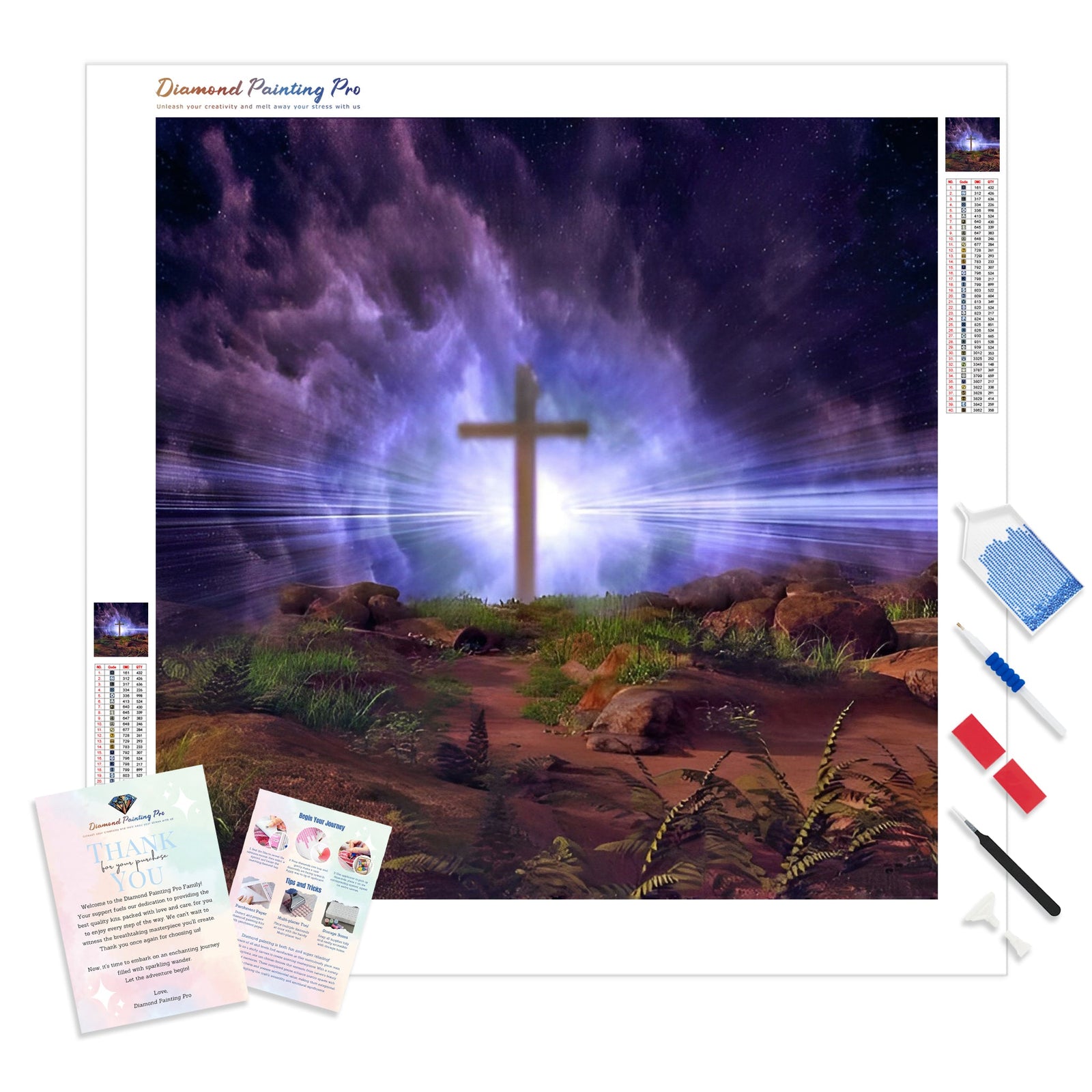 The Cross | Diamond Painting Kit - Full Drill - Square or Round Diamonds with AB Drills Option