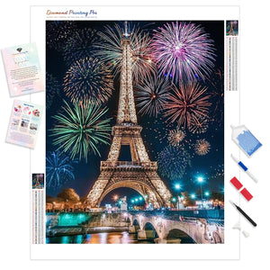 Fireworks over Eiffel Tower | Diamond Painting