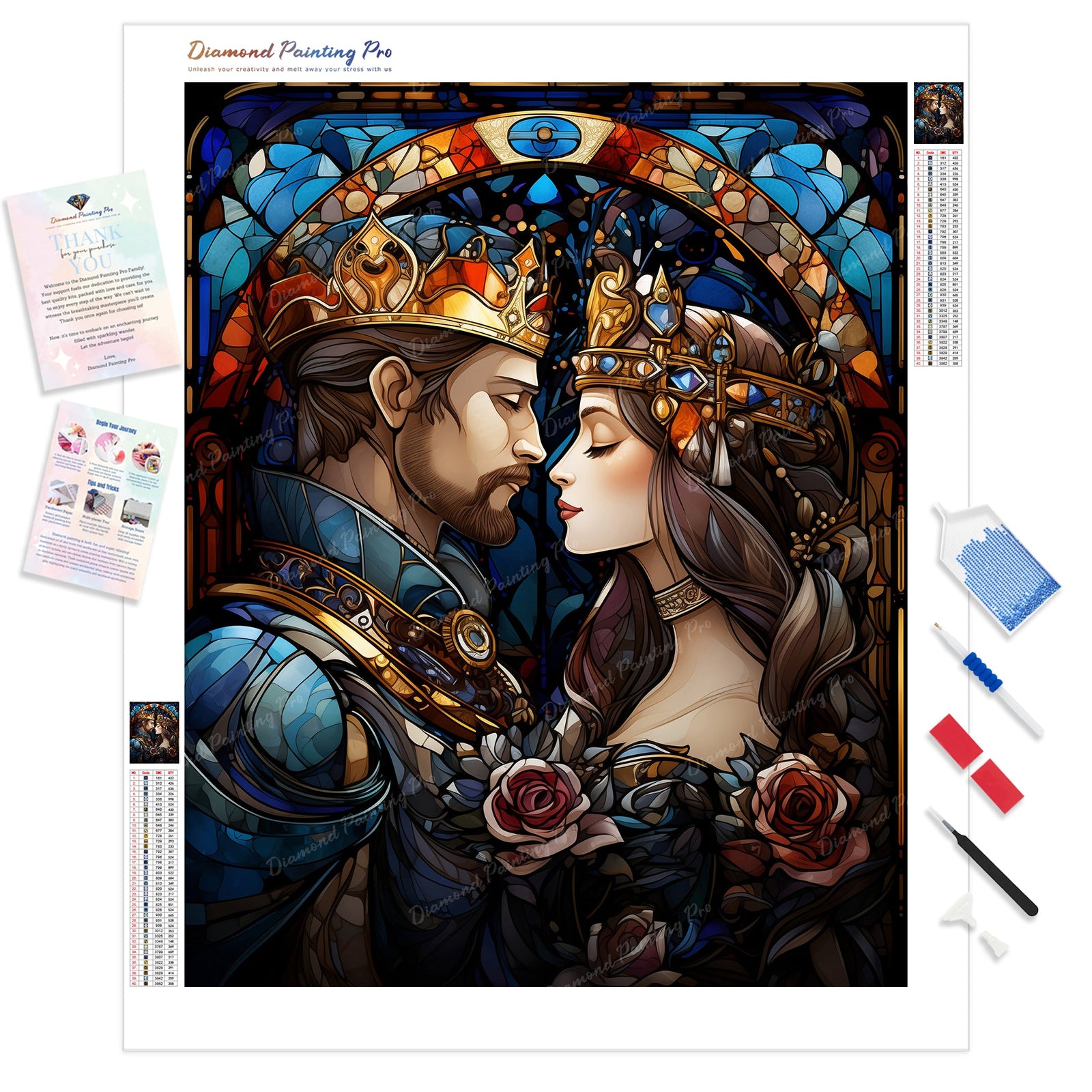 Royal Embrace | Diamond Painting Kit - Full Drill - Square or Round Diamonds with AB Drills Option