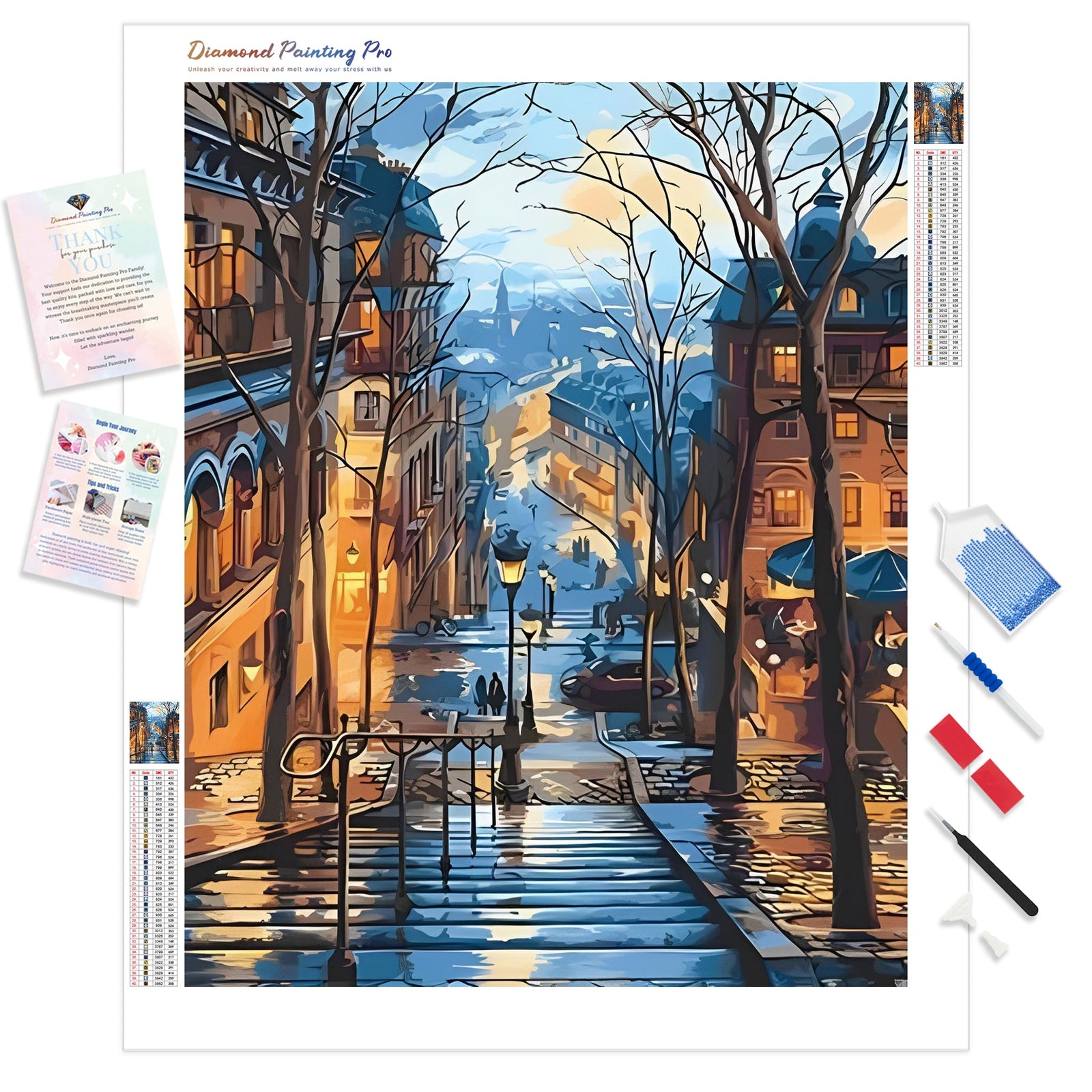 Romantic Walk | Diamond Painting Kit - Full Drill - Square or Round Diamonds with AB Drills Option