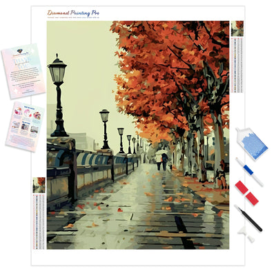 Romantic Love Autumn | Diamond Painting Kit - Full Drill - Square or Round Diamonds with AB Drills Option