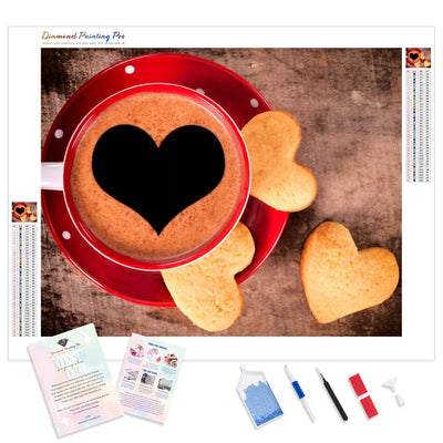 Love My Coffee | Diamond Painting Kit - Full Drill - Square or Round Diamonds with AB Drills Option