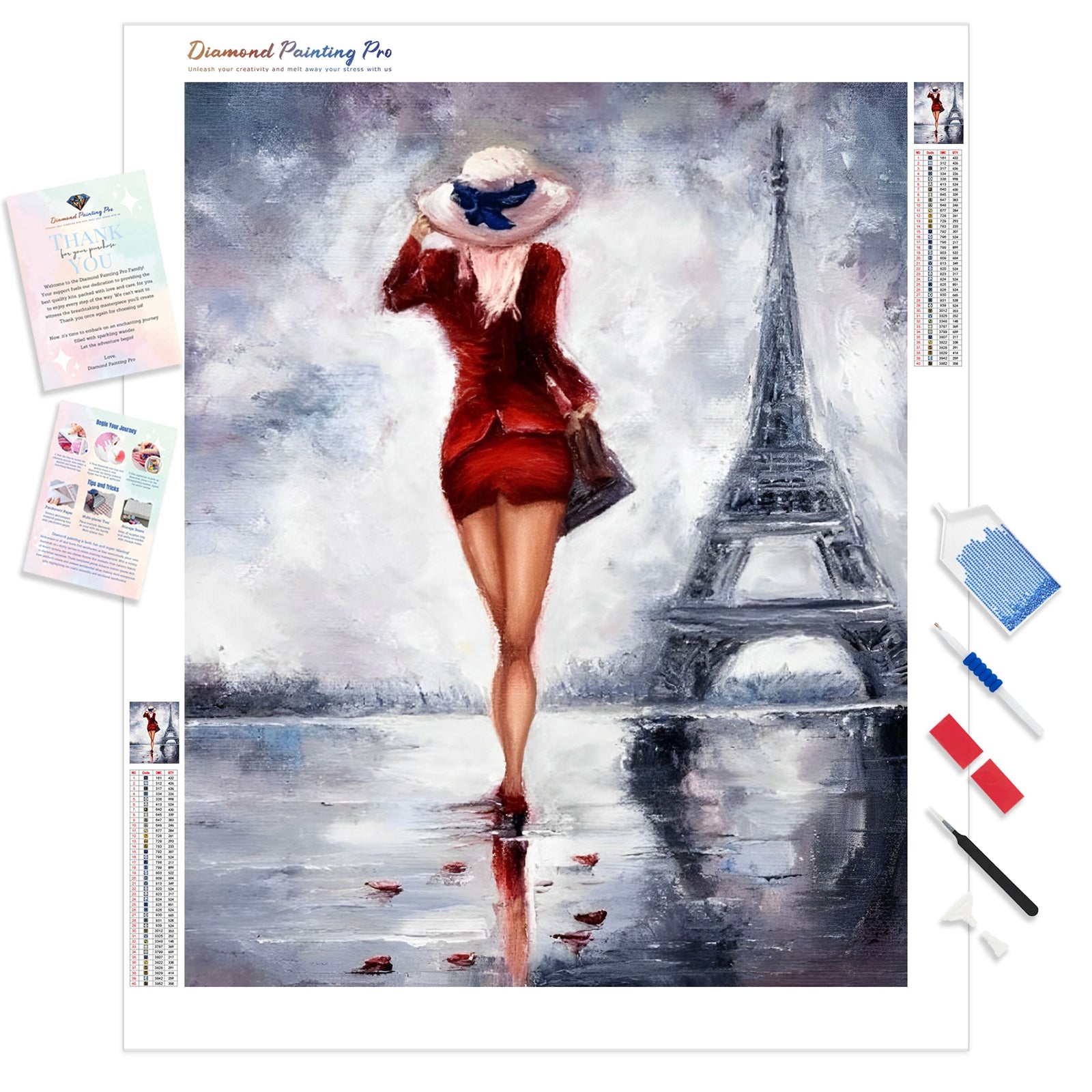 Looking for Love in Paris | Diamond Painting Kit - Full Drill - Square or Round Diamonds with AB Drills Option