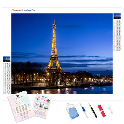 Eiffle in Romantic Paris | Diamond Painting Kit - Full Drill - Square or Round Diamonds with AB Drills Option