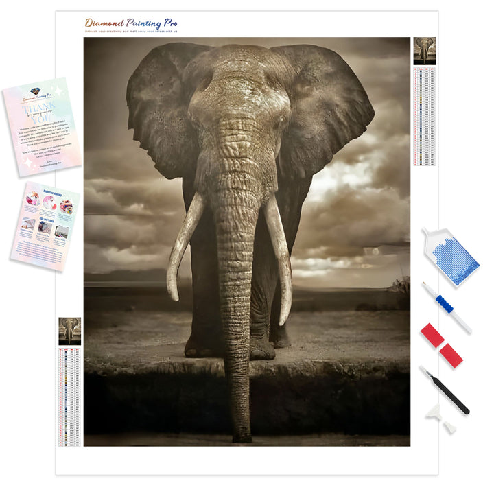 Elephant by the Watering Hole | Diamond Painting