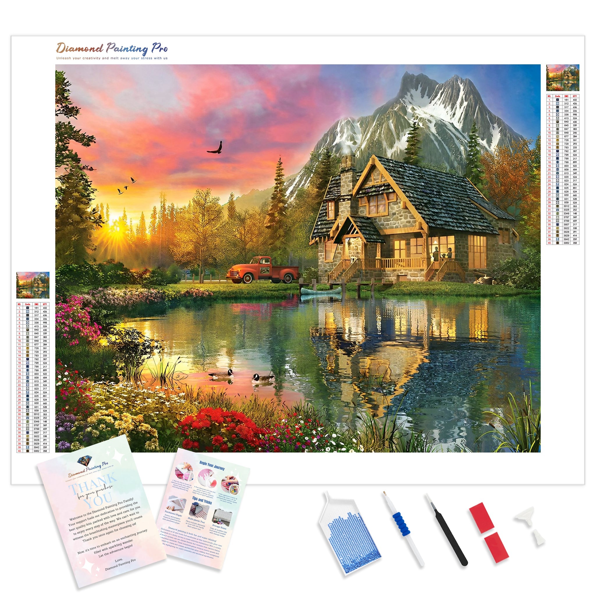 Cottage Under Sunset Diamond Painting Kits Full Drill Diamond cottage-under-sunset-diamond-painting-kits-full-drill-diamond
