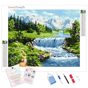 Spring Waterfall | Diamond Painting