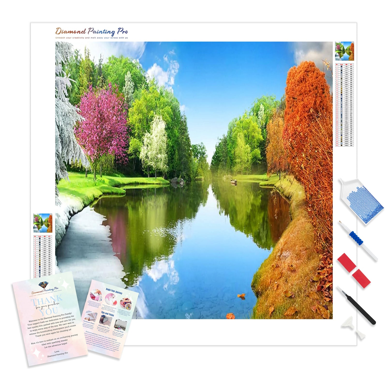 Seasons Reflections | Diamond Painting Kit - Full Drill - Square or Round Diamonds with AB Drills Option