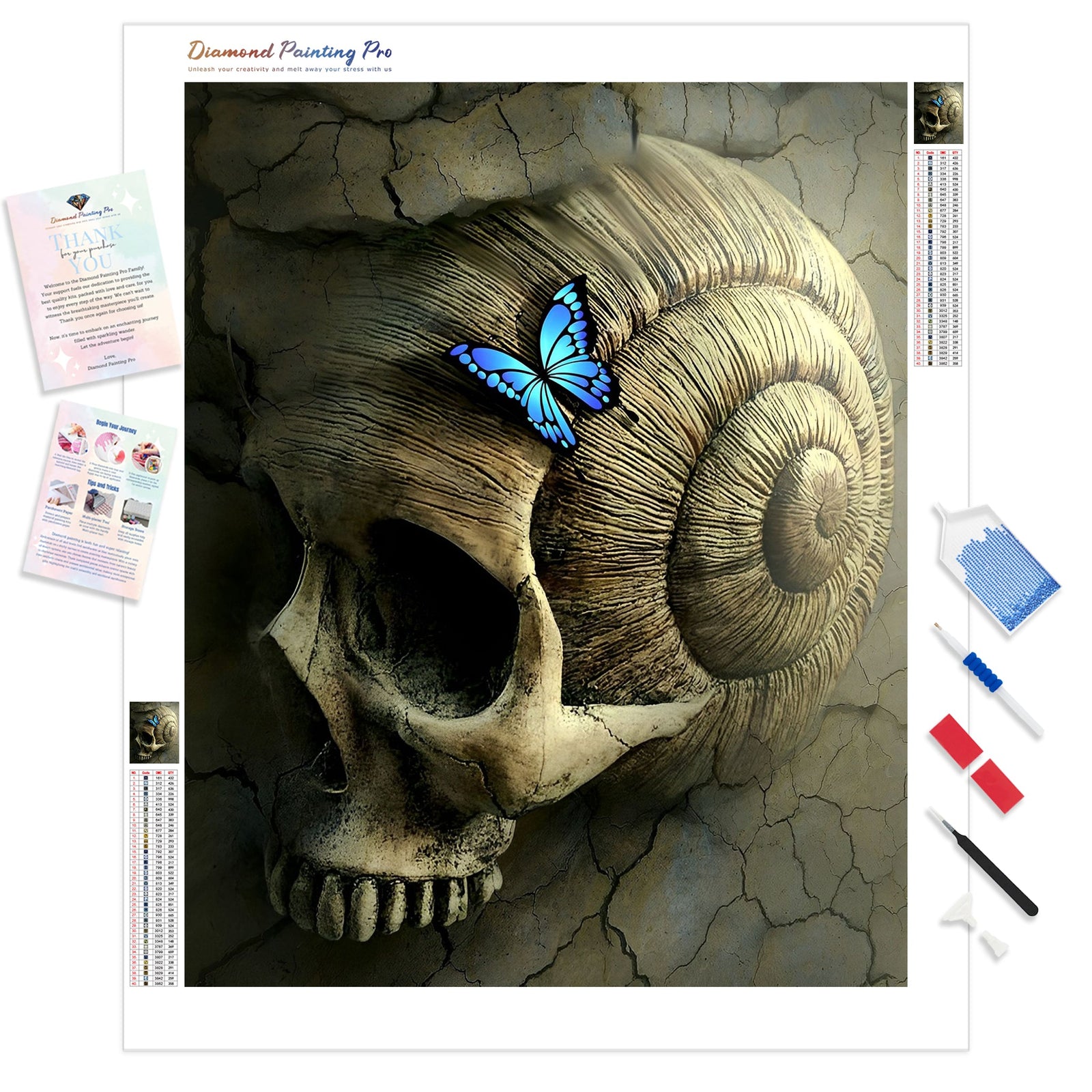 Fossil Bones | Diamond Painting Kit - Full Drill - Square or Round Diamonds with AB Drills Option