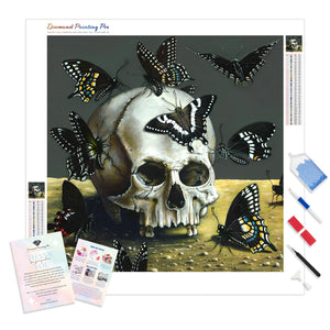 Skull and Butterflies | Diamond Painting