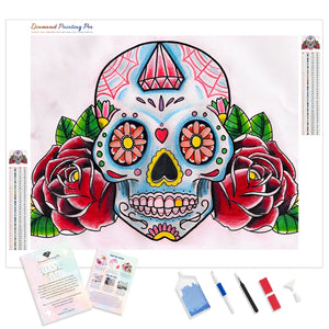 Vibrant Sugar Skull Mystic | Diamond Painting