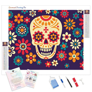 Sugar Skull Floral | Diamond Painting