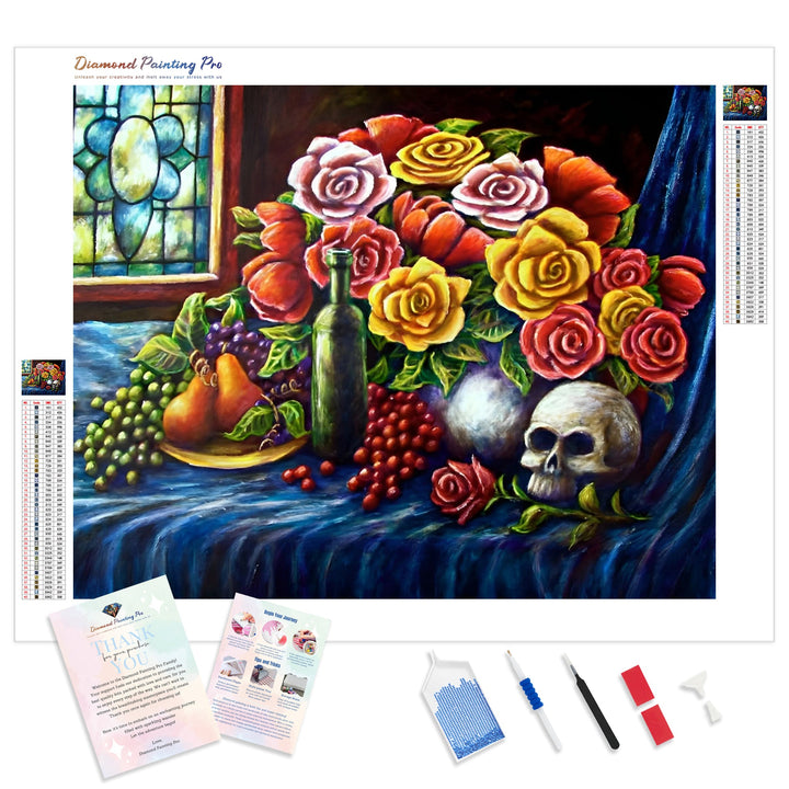 Roses and Skull | Diamond Painting