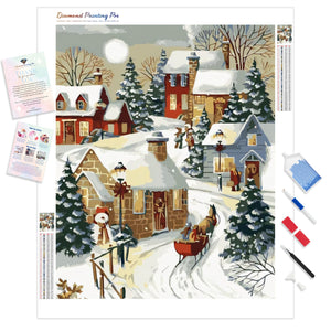 Village Sleigh Ride Christmas | Diamond Painting