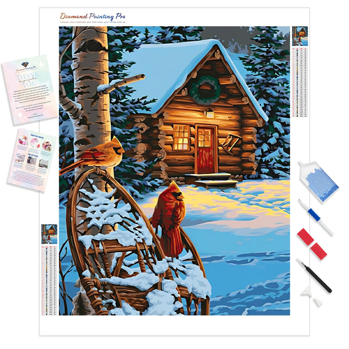 House on a Frozen Forest | Diamond Painting