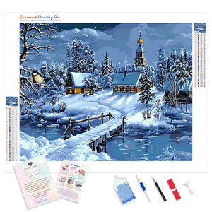 Winter in the Village | Diamond Painting