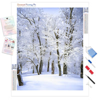 Trees Covered with Snow | Diamond Painting