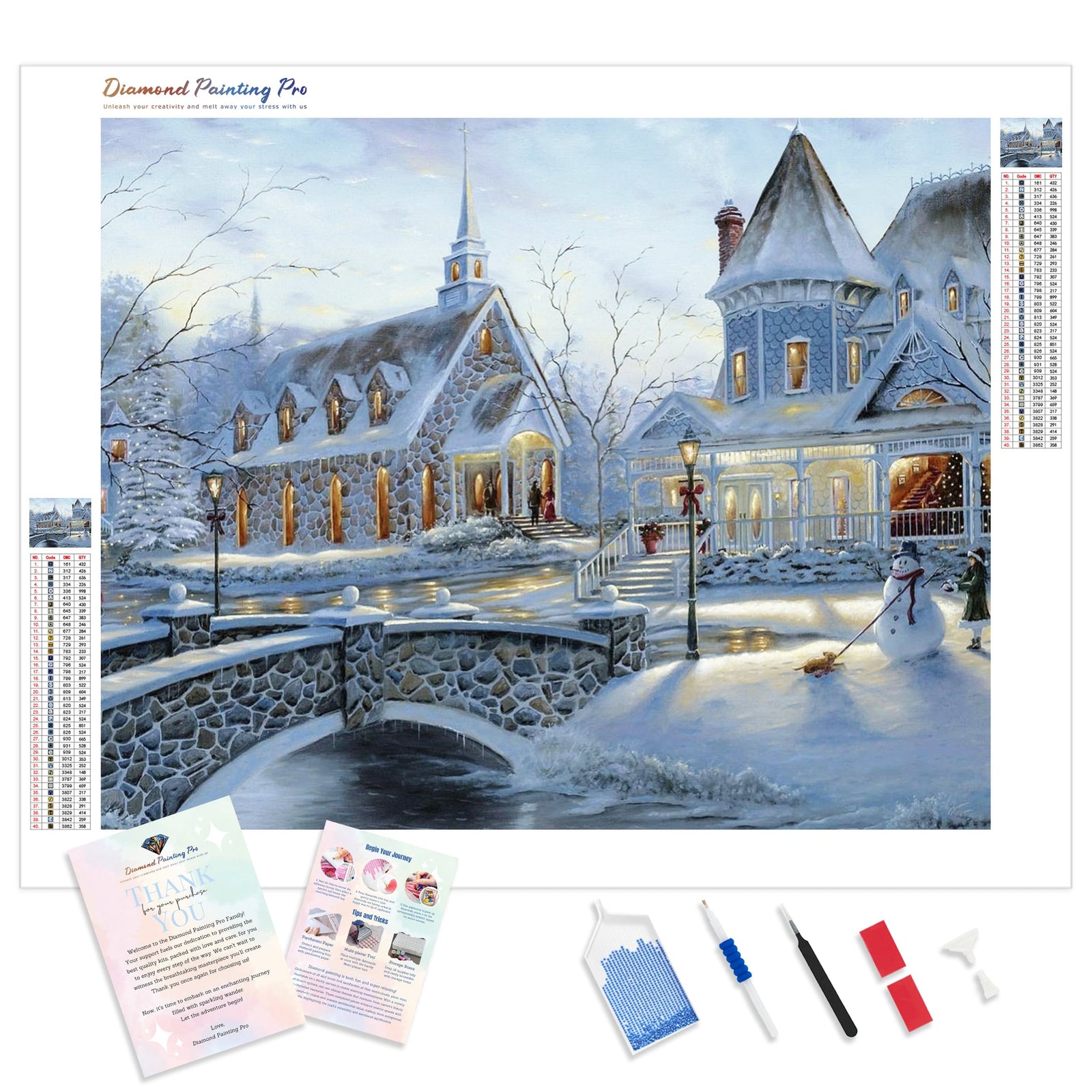 Snowy Amsterdam | Diamond Painting Kit - Full Drill - Square or Round Diamonds with AB Drills Option