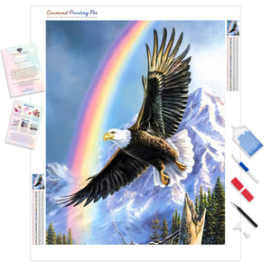 Flying Eagle Under Rainbow | Diamond Painting