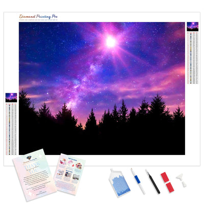 Nebula Milky Way | Diamond Painting Kit - Full Drill - Square or Round Diamonds with AB Drills Option