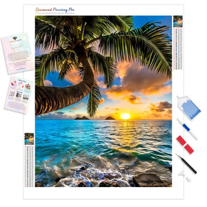 Sun on Seaside | Diamond Painting Kit - Full Drill - Square or Round Diamonds with AB Drills Option