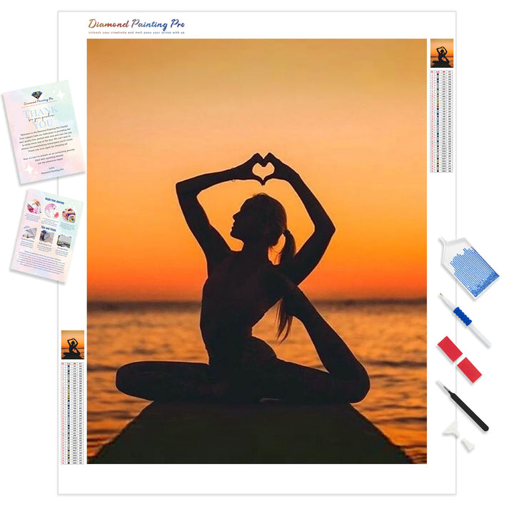 Silhouette of Yoga | Diamond Painting