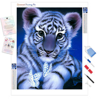 Lion Cub with Butterflies | Diamond Painting