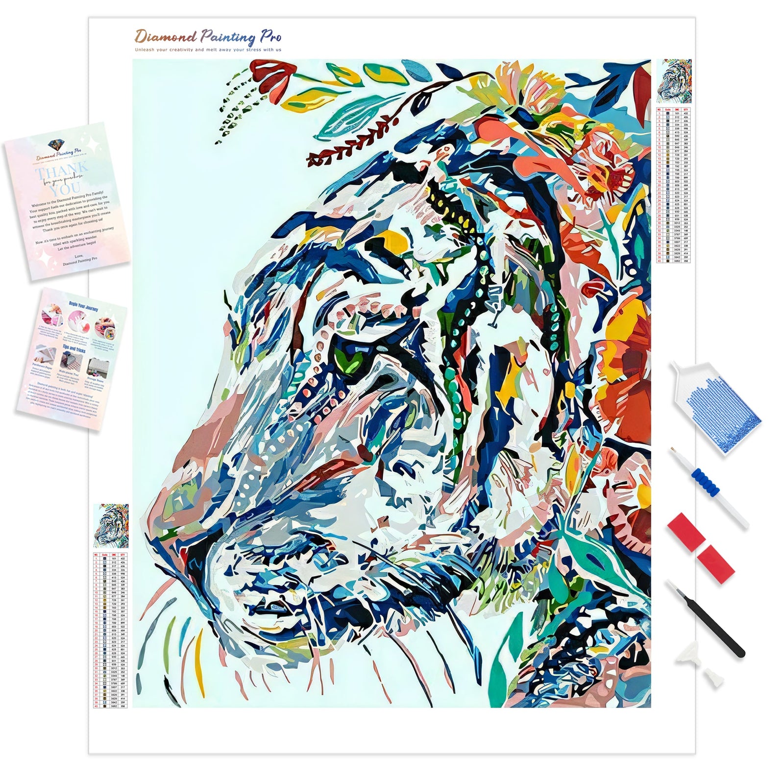 Malayan Tiger | Diamond Painting Kit - Full Drill - Square or Round Diamonds with AB Drills Option