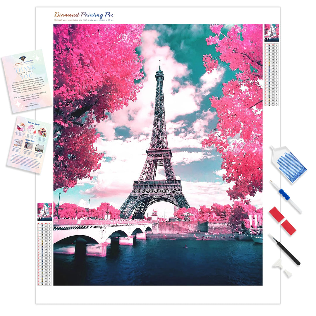 Pink Parisian Trees | Diamond Painting
