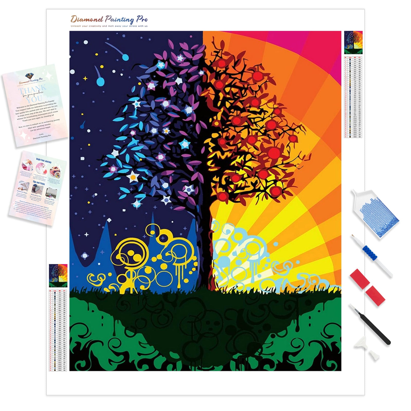 Tree for a Day | Diamond Painting Kit - Full Drill - Square or Round Diamonds with AB Drills Option