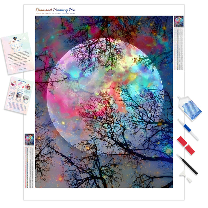 Psychedelic Moon | Diamond Painting