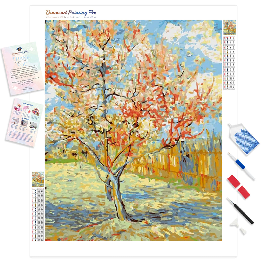 Pink Peach Trees - Van Gogh | Diamond Painting