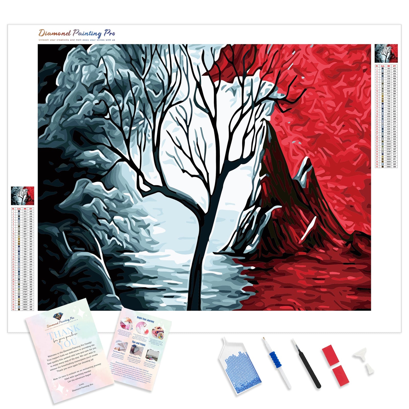 Turning Tree | Diamond Painting Kit - Full Drill - Square or Round Diamonds with AB Drills Option