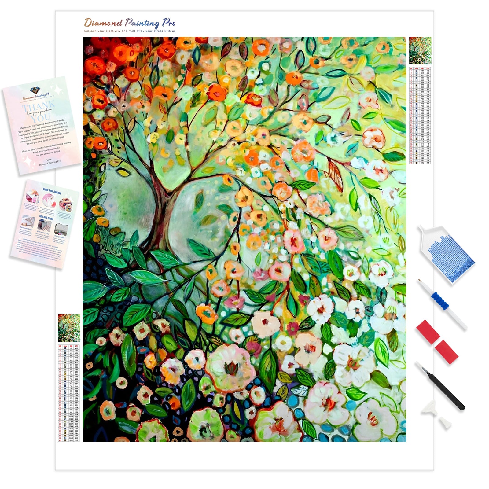 Enchanted Garden | Diamond Painting Kit - Full Drill - Square or Round Diamonds with AB Drills Option