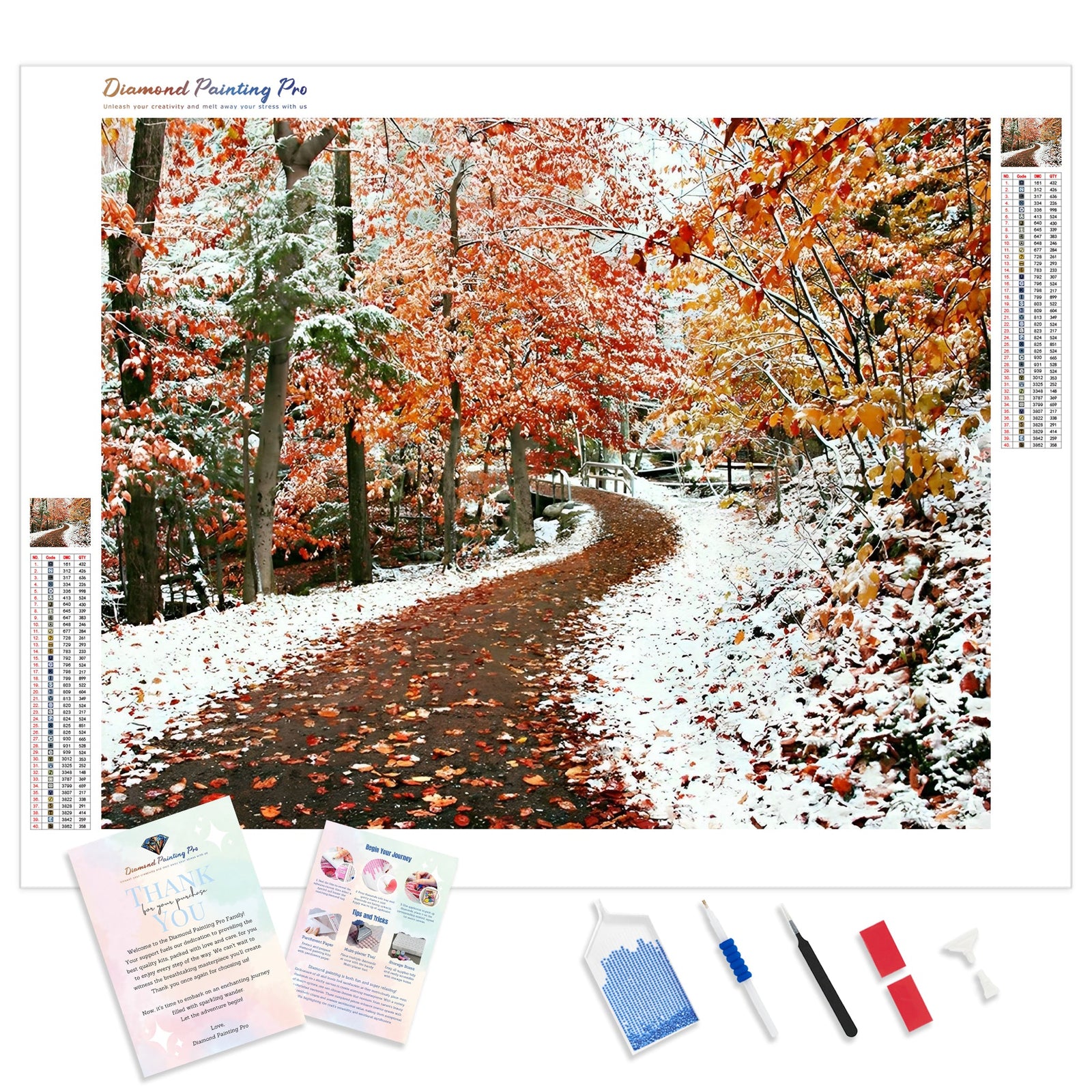 Autumn Across Winter | Diamond Painting Kit - Full Drill - Square or Round Diamonds with AB Drills Option