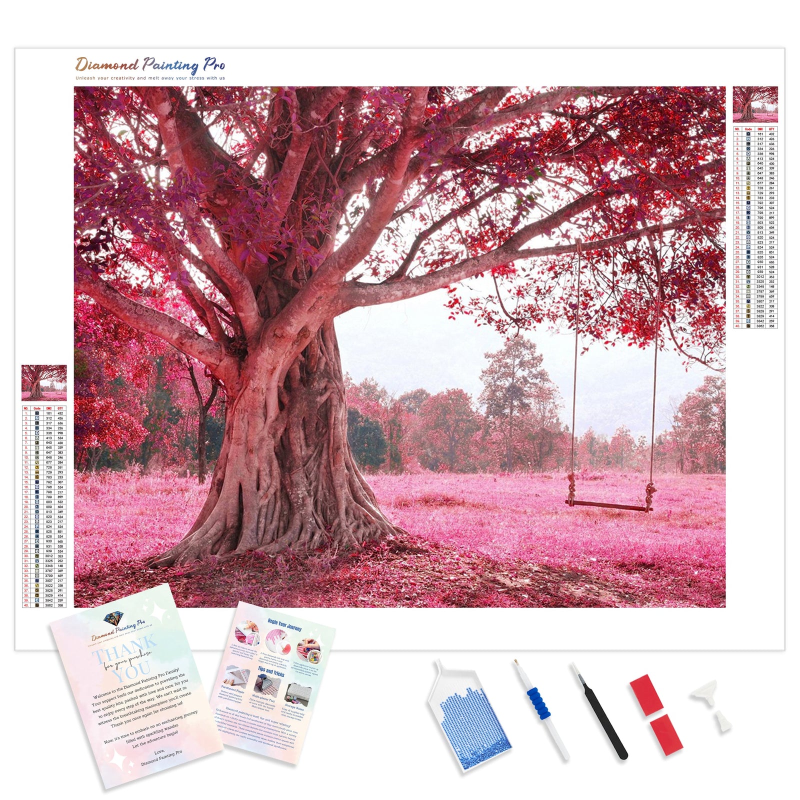 Romantic Cherry Blossom | Diamond Painting Kit - Full Drill - Square or Round Diamonds with AB Drills Option