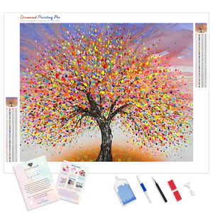 Colorful Tree Abstract | Diamond Painting