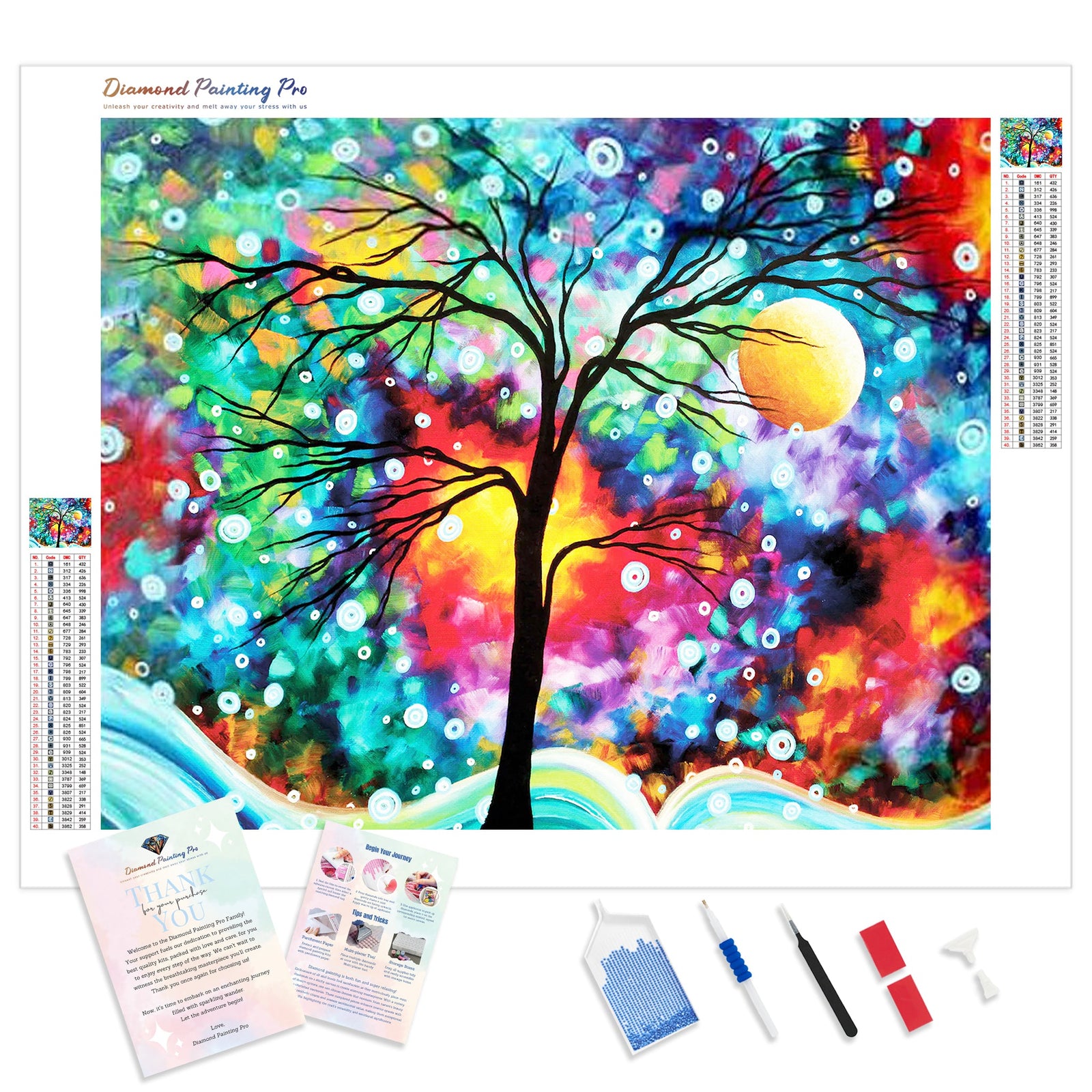 Dream Tree | Diamond Painting Kit - Full Drill - Square or Round Diamonds with AB Drills Option