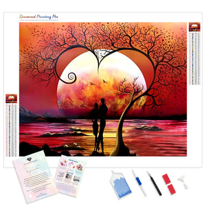 Lovers & Tree | Diamond Painting