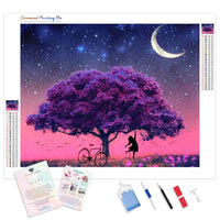 Purple Tree Moon | Diamond Painting