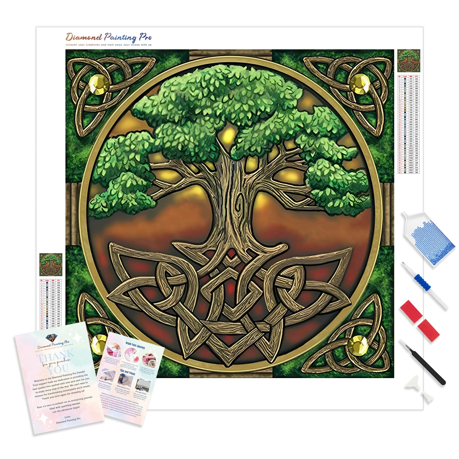 Tree Life | Diamond Painting Kit - Full Drill - Square or Round Diamonds with AB Drills Option