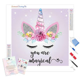 Unicorn Magic | Diamond Painting Kit - Full Drill - Square or Round Diamonds with AB Drills Option