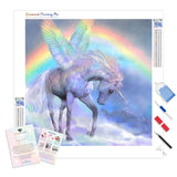 Unicorn Charm | Diamond Painting Kit - Full Drill - Square or Round Diamonds with AB Drills Option